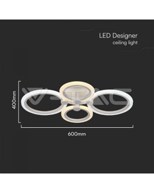 45W LED Плафон 3 Степени Димиращ С Дистанционно Бяло Тяло IP20 LED плафони без сензори