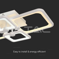 70W LED Плафон 3 Степени Димиращ С Дистанционно Бяло Тяло IP20 LED плафони без сензори