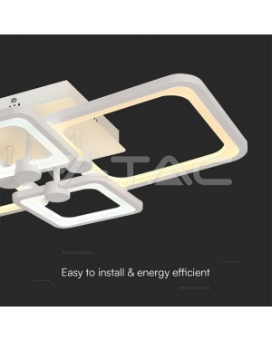70W LED Плафон 3 Степени Димиращ С Дистанционно Бяло Тяло IP20 LED плафони без сензори