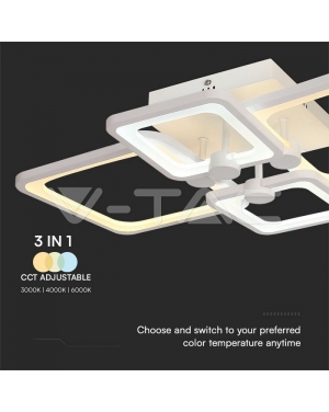 70W LED Плафон 3 Степени Димиращ С Дистанционно Бяло Тяло IP20 LED плафони без сензори