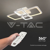 70W LED Плафон 3 Степени Димиращ С Дистанционно Бяло Тяло IP20 LED плафони без сензори