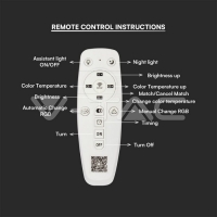 70W LED Плафон 3 Степени Димиращ С Дистанционно Бяло Тяло IP20 LED плафони без сензори