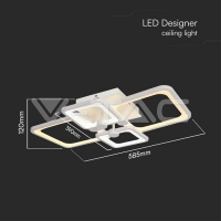 70W LED Плафон 3 Степени Димиращ С Дистанционно Бяло Тяло IP20 LED плафони без сензори