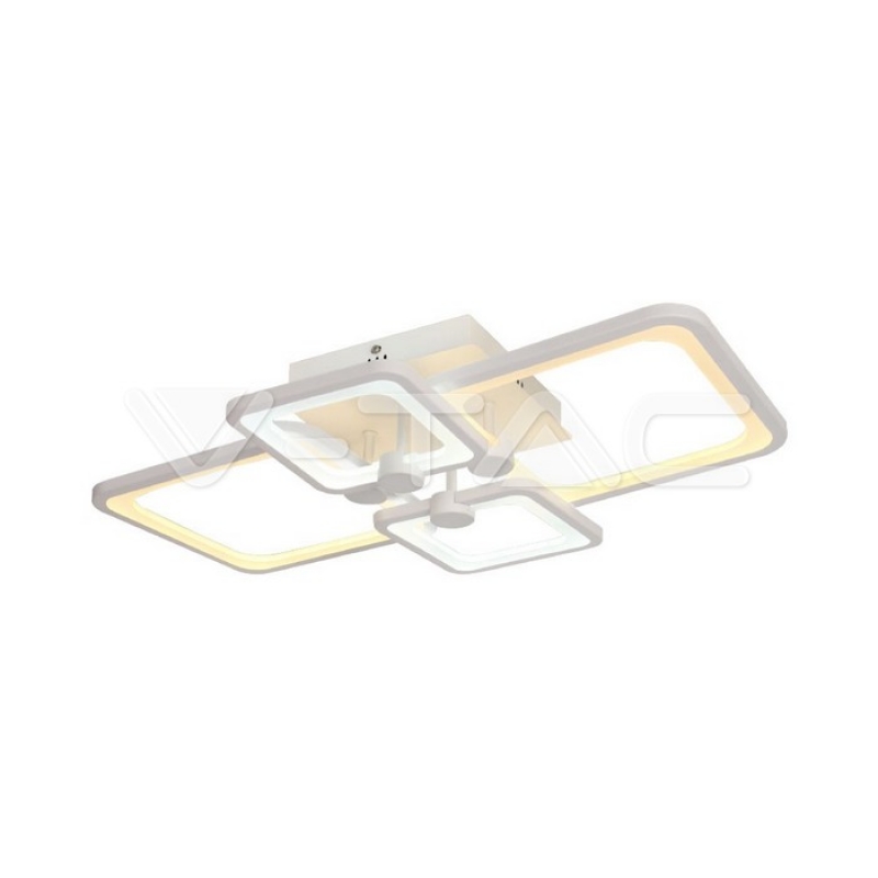 70W LED Плафон 3 Степени Димиращ С Дистанционно Бяло Тяло IP20 LED плафони без сензори