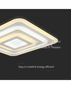 77W LED Плафон 3 Степени Димиращ С Дистанционно Бяло Тяло IP20 LED плафони без сензори