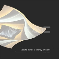 75W LED Плафон 3 Степени Димиращ С Дистанционно Бяло Тяло IP20 75W LED Плафон 3 Степени Димиращ С Дистанционно Бяло Тяло IP20 LED плафони без сензори