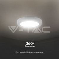 12W LED Панел Външен Монтаж Кръг 3000К Линейни LED тела за открит монтаж