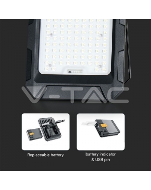 10W LED Соларен Прожектрор 3.7V 8Ah Батерия LED екстериорно осветление