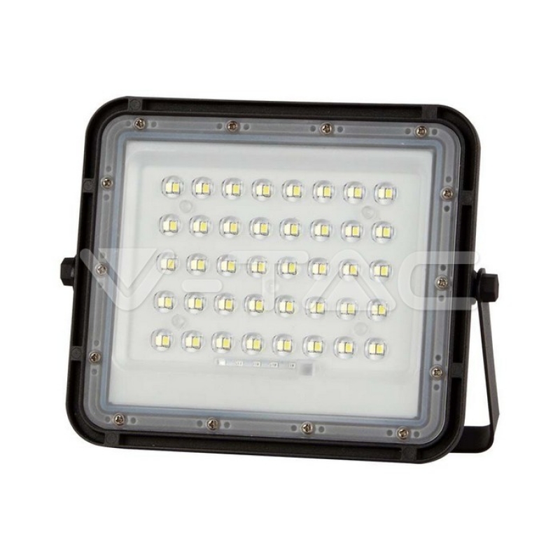 10W LED Соларен Прожектор 6400K Сменяема Батерия Черно Тяло LED екстериорно осветление