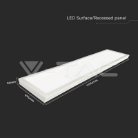 40W LED Панел Външен Монтаж 1200x300 6400k 6бр./СЕТ LED панели за външен монтаж на осветление