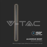 10W LED Линейна Стенна Лампа 510x60x50мм 4000K Антрацит IP54 Фасадно LED осветление