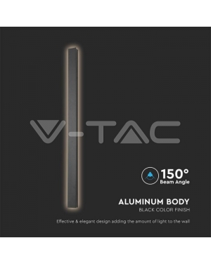 10W LED Линейна Стенна Лампа 510x60x50мм 4000K Антрацит IP54 Фасадно LED осветление