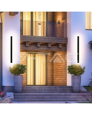 10W LED Линейна Стенна Лампа 510x60x50мм 4000K Антрацит IP54 Фасадно LED осветление