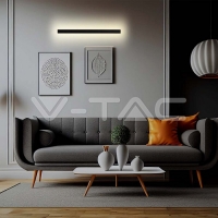 20W LED Линейна Стенна Лампа 1010x60x50мм 3000K Черно Тяло IP54 Фасадно LED осветление