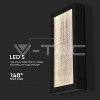 20W Стенна Лампа (W200*D50*H400mm) 3000K Черно Тяло IP65 Фасадно LED осветление