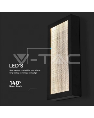 20W Стенна Лампа (W200*D50*H400mm) 3000K Черно Тяло IP65 Фасадно LED осветление