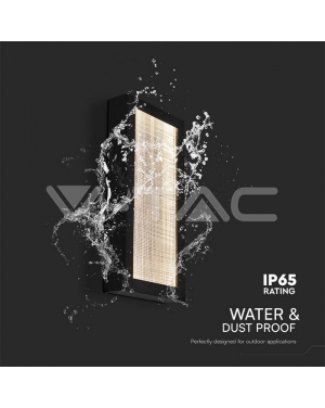 20W Стенна Лампа (W200*D50*H400mm) 3000K Черно Тяло IP65 Фасадно LED осветление