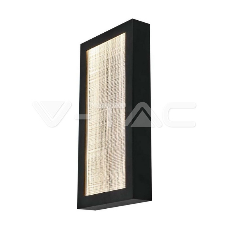 20W Стенна Лампа (W200*D50*H400mm) 3000K Черно Тяло IP65 Фасадно LED осветление