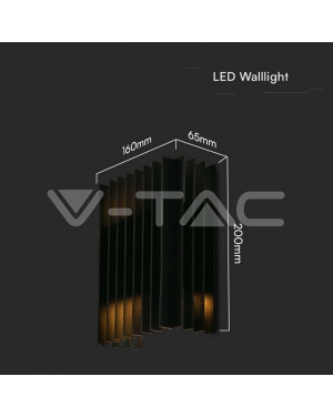 2*6W Стенна Лампа (W141*D65*H200mm) 4000K Черно Тяло IP65 Фасадно LED осветление