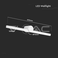 12W LED Лампа Осветител За Огледало Бял 3000К Осветление за баня