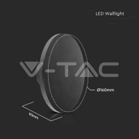 12W LED Стенна Лампа 3в1 Черна Димираща 12W LED Стенна Лампа 3в1 Черна Димираща Фасадно LED осветление