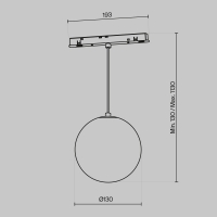 LED пендел за магнитна шина Maytoni LED Exility Димируем Бял 3000К-6000К LED магнитно осветление