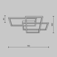 LED плафон MAYTONI MOD015CL-L80GK RIDA LED плафони без сензори
