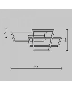 LED плафон MAYTONI MOD015CL-L80WK RIDA LED плафони без сензори