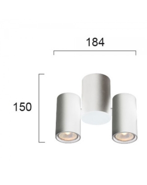 Spot бял Nobby 2 x Max 50W 220-240V AC IP20 Декоративни LED луни