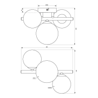 Плафон GALILEO ∙ CL780 ∙ 3хG9 ∙ опушени стъкла LED плафони без сензори