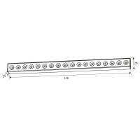 SLIM25 Магнитно LED осветително тяло DIVISION LED ∙ 18W ∙ Черен ∙ 3000K LED магнитно осветление