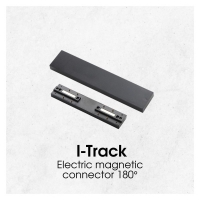 SLIM25 Електрически магнитен конектор 180° I-Track ∙ Черен LED магнитно осветление