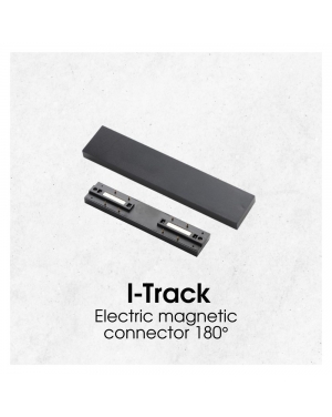 SLIM25 Електрически магнитен конектор 180° I-Track ∙ Черен LED магнитно осветление