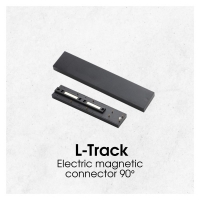 SLIM25 Електрически магнитен конектор 90° L-Track ∙ Черен LED магнитно осветление