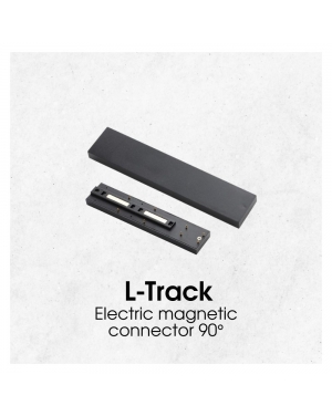 SLIM25 Електрически магнитен конектор 90° L-Track ∙ Черен LED магнитно осветление