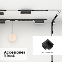 SLIM25 Алуминиев конектор за вграждане 90° R-Track ∙ Черен SLIM25 Алуминиев конектор за вграждане 90° R-Track ∙ Черен LED магнитно осветление