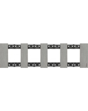 Рамка 4x2 мод. метална цвят Стомана (Steel) Living Now Bticino LIVING NOW рамки и Лицеви панели
