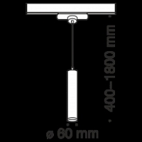 Пендел за монофазна шина Maytoni TR008-1-GU10-W Focus Mini Track Light Unity LED магнитно осветление Maytoni серия Unity