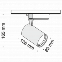 LED прожектор за монофазна шина Maytoni TR003-1-15W3K-S-W Vuoro Track Light Unity LED магнитно осветление Maytoni серия Unity