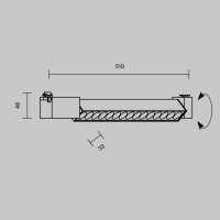 LED прожектор за монофазна шина Maytoni TR010-1-22W3K-M-W-DE 22W 3000K Points Rot White Track Light Unity LED магнитно осветление Maytoni серия Unity