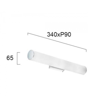 Аплик L:340 Fibi 12W 1216 Lm 3000K 220-240V AC IP44 Осветление за баня