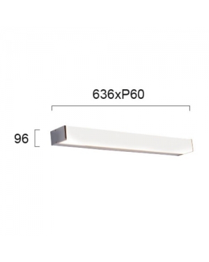Аплик L:636 Robin 30W 2733 Lm 3000K 220-240V AC IP44 Осветление за баня