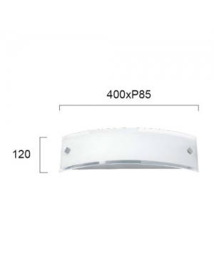 Аплик L:400 Fina 2 x Max 42W 220-240V AC IP20 Осветление за баня