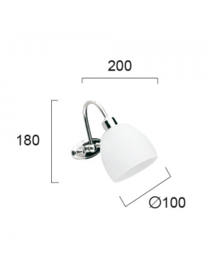 Аплик хром Niobe 1 x Max 42W 220-240V AC IP20 Осветление за баня