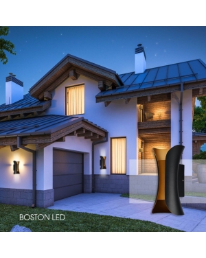 LED осветително тяло BOSTON LED ∙ 10W ∙ черно/златно ∙ CCT-switch ∙ 3000K-4000K-6400K ∙ IP65 Фасадно LED осветление