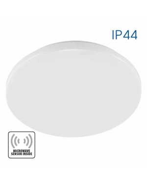  12W LED плафониера с микровълнов сензор KENA LED MW36 ∙ IP44 LED плафони със сензори