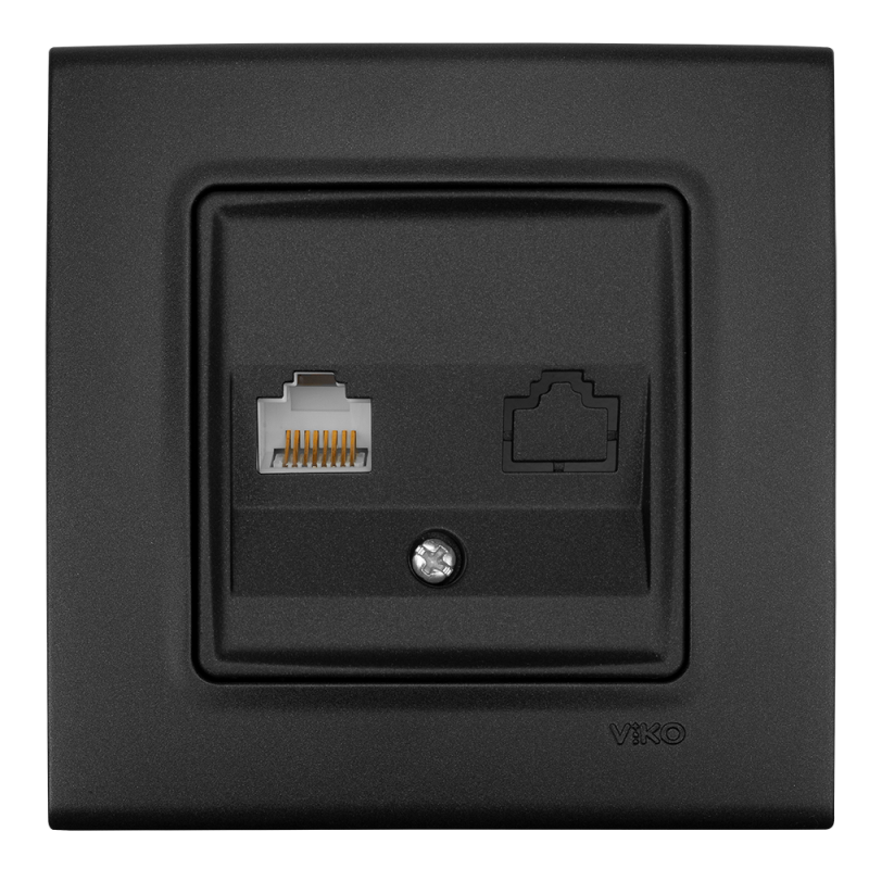 VIKO - Интернет розетка CAT5e LINNERA LIFE черно Ключове и контакти > Panasonic > Ключове и контакти серия Linnera Life