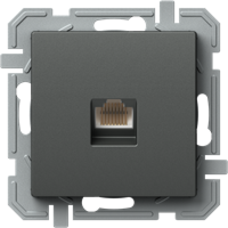 Розетка RJ45 UTP cat.5е цвят Антрацит Logiq TEM TEM LOGIQ