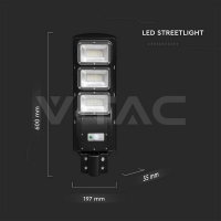 12W LED Соларна Улична Лампа Пластик 6000K Черно Тяло LED соларно осветление
