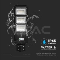 12W LED Соларна Улична Лампа Пластик 6000K Черно Тяло LED соларно осветление